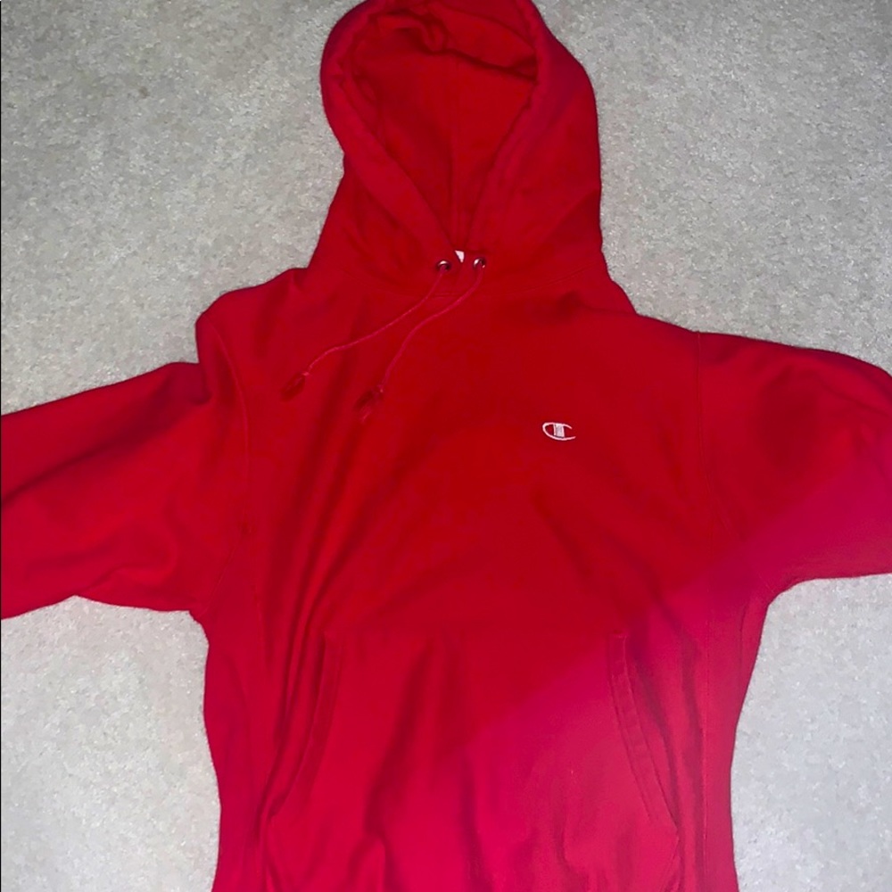 Red Medium Champion Hoodie